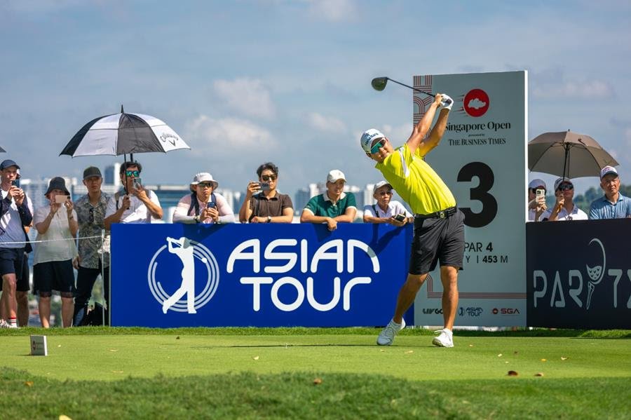 Jeongwoo Ham stays on top of the Singapore Open leaderboard after another strong round at Sentosa. [Asian Tour photo]
