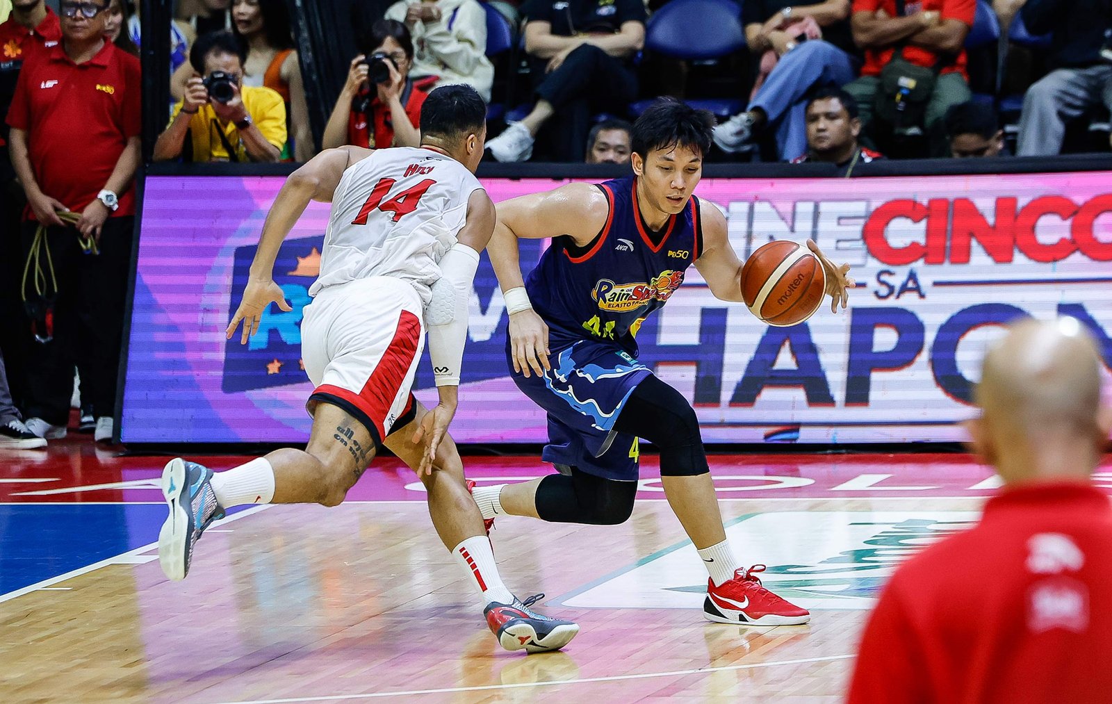 Christian Manaytay during Rain or Shine’s crucial semifinal victory over Barangay Ginebra [PBA Images]