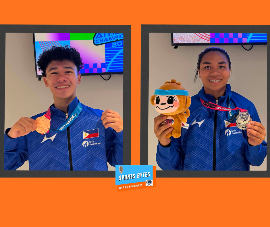 A silver medal for Ana Bhianca Espenilla and a bronze for Jerico Cadag capped a memorable campaign for the Philippines at the Asian U20 Athletics Championships. [PSC photo]