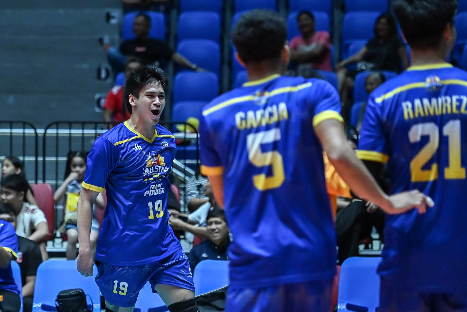 Noel Kampton celebrates after leading Team Power to victory. [PVL Images]