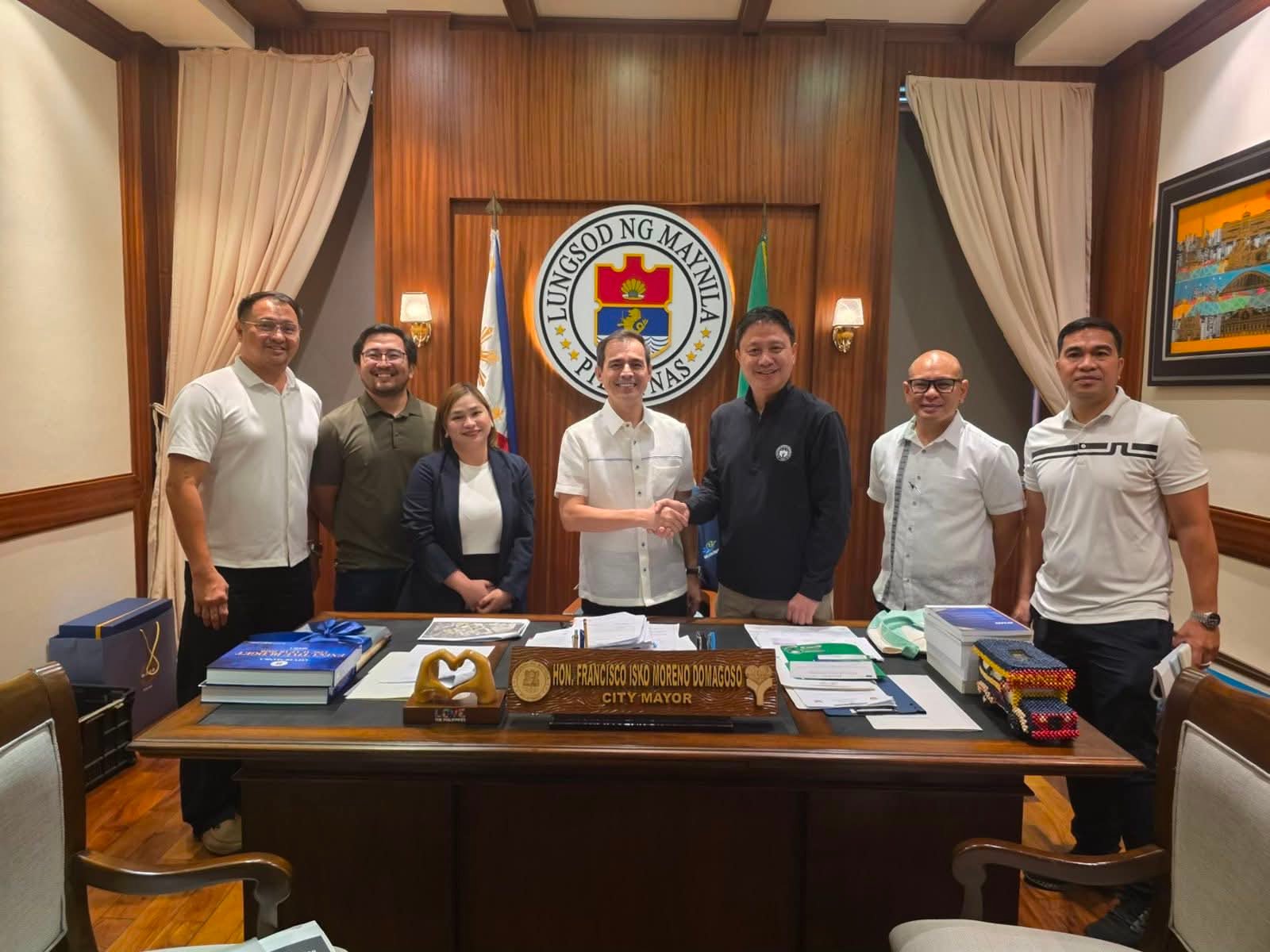 PSC and Manila City officials meet at Manila City Hall to discuss Rizal Memorial redevelopment plans.