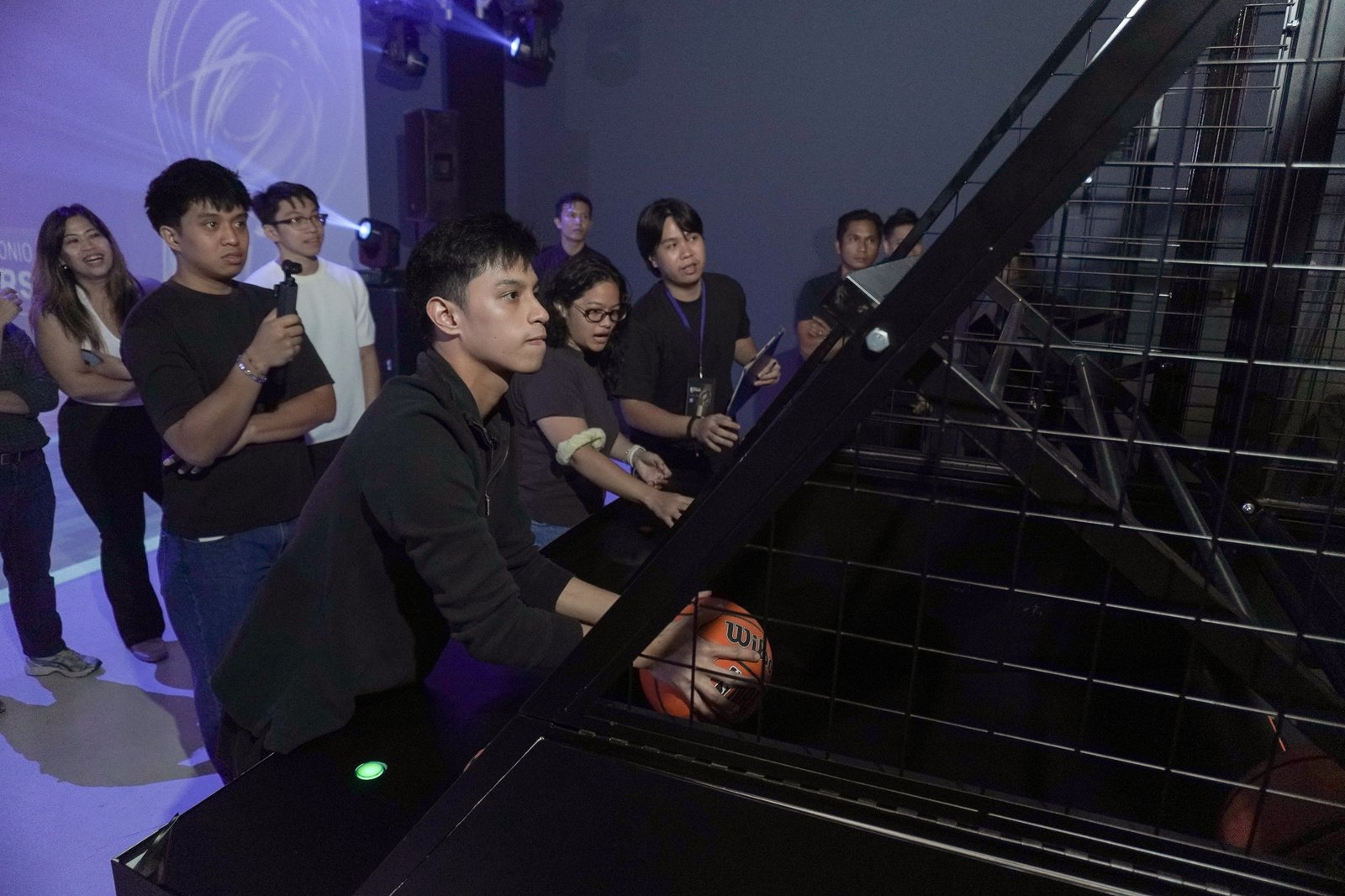 NBA-inspired activities and fan experiences highlight the watch party atmosphere
