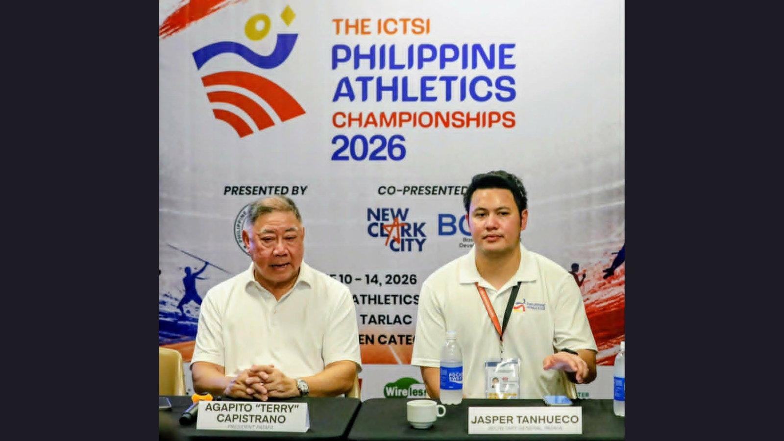 PATAFA officials discuss youth development initiatives during the ICTSI Philippine Athletic Championships.