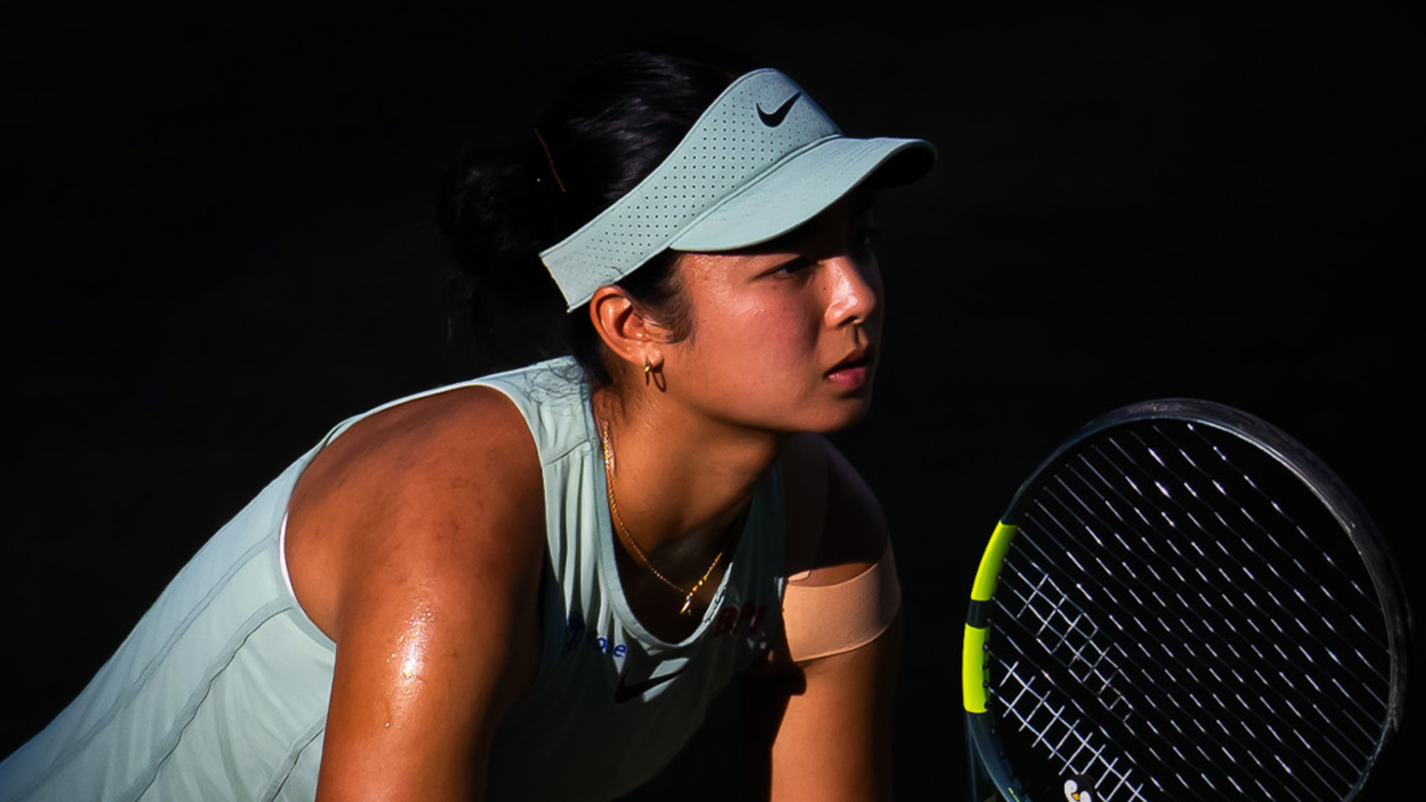 Alexandra Eala during her quarterfinal match against Elina Svitolina. [WTA Instagram]