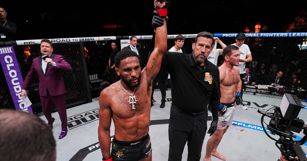 AJ McKee reminded everyone why he's among the world's elite, while Liz Carmouche moved another step closer to championship gold at PFL San Diego. [PFL photo]