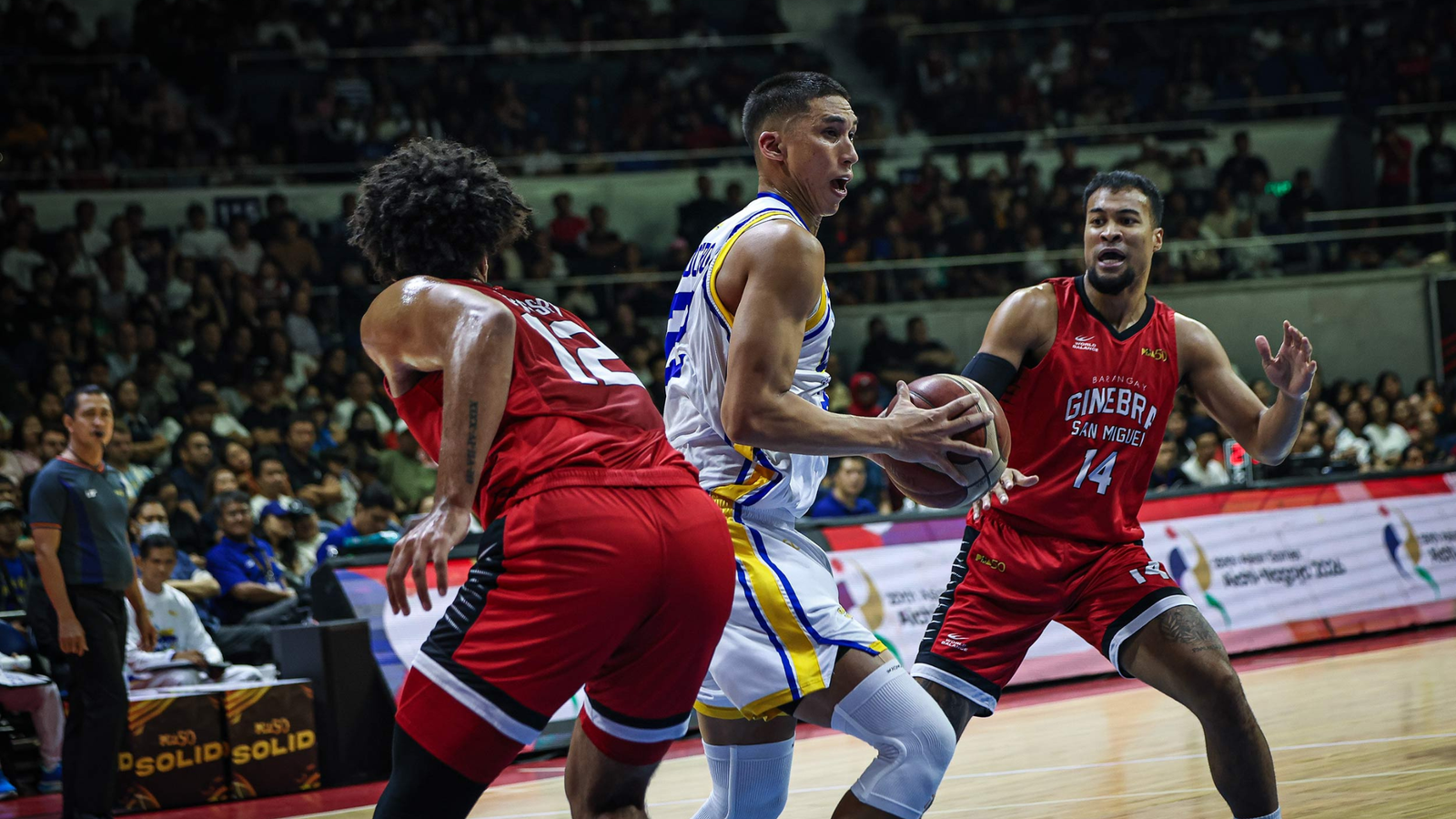 Zavier Lucero led Magnolia with a game-high 24 points against Ginebra. [PBA Images]