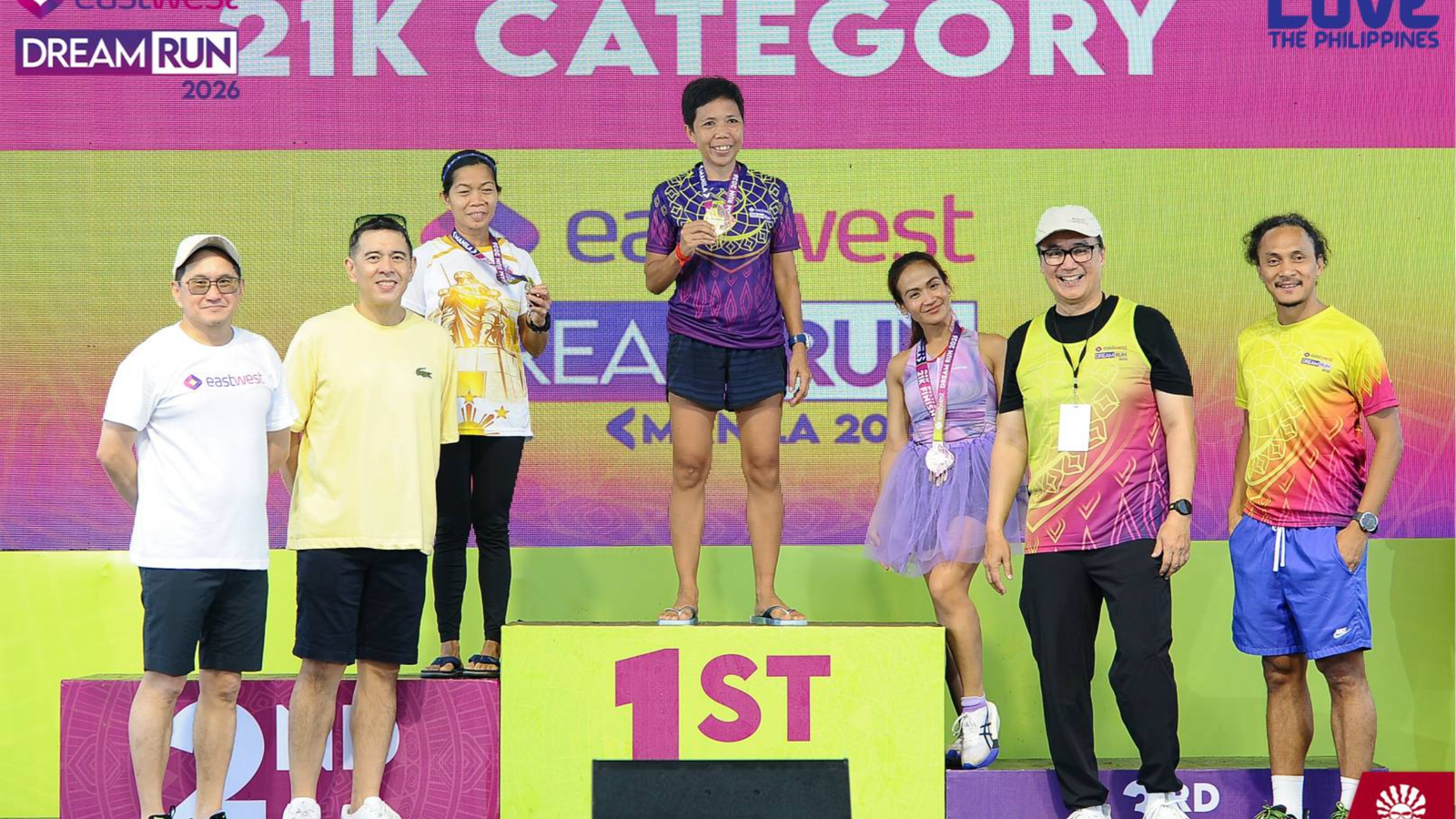 The EastWest Dream Run 2026 Manila women's 21K celebrates Camacho, Elijeran and Panlaqui's accomplishments as mothers and runners.