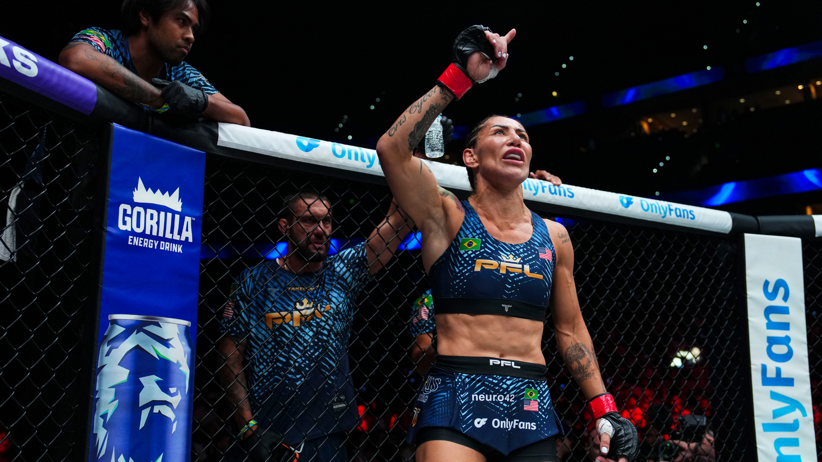 Cris Cyborg retained her PFL featherweight championship after defeating Ketlen Vieira at PFL Tampa. [PFL photo]