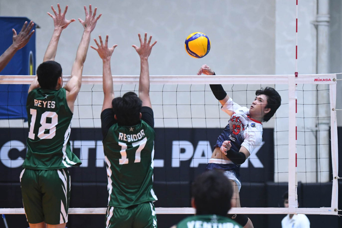 Jessel Nimo anchors Letran's attack after producing a season-best performance in the Knights' latest victory. [PVL Images]