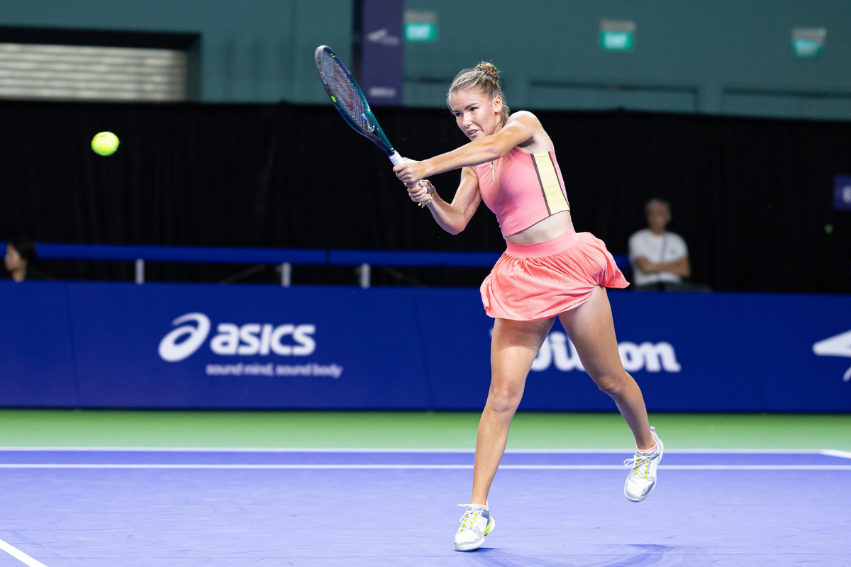 Tatiana Prozorova advanced at the Singapore Open after recovering from a slow start to defeat Belgian qualifier Sofia Costoulas. [photo credit: WTA | Ashon Kumar]