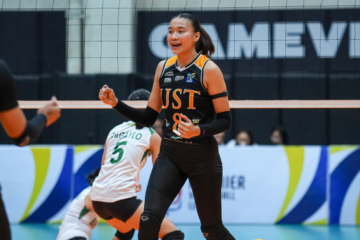 Marga Altea leads UST with 15 points as the Golden Tigresses finish their elimination-round campaign with a sweep of Benilde. [PVL Images]