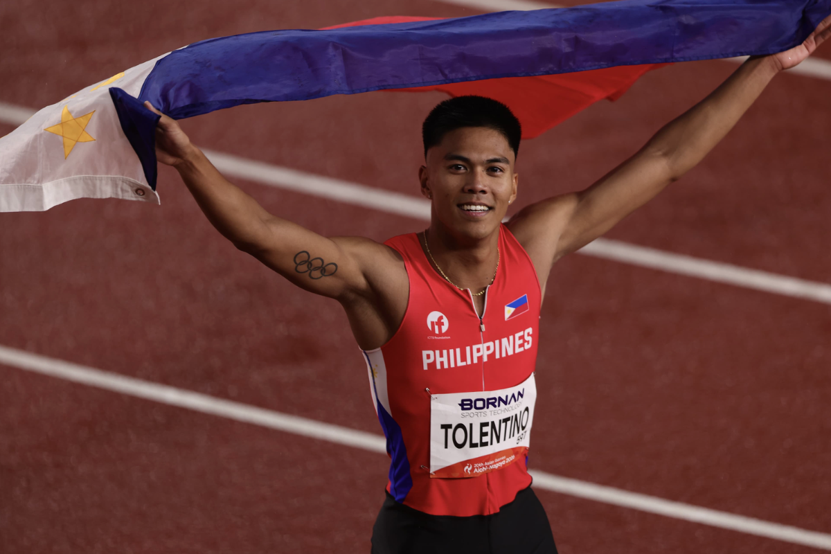 John Cabang Tolentino clocked a season-best 13.48 seconds to secure Asian Games bronze in the 110-meter hurdles. [POC Media pool]
