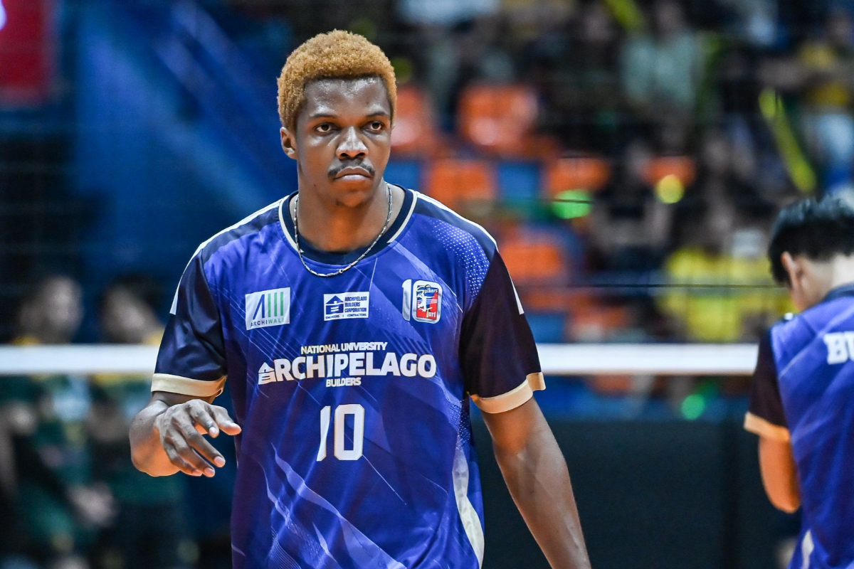 NU Archipelago Builders middle blocker Obed Mukaba earned Spikers’ Turf Press Corps Player of the Week honors after helping the Bulldogs win all three matches from October 20 to 25. [PVL Images]