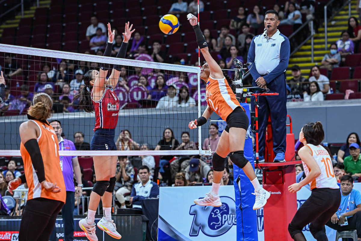 Trisha Tubu scored 14 points and delivered the match-winning kill as Farm Fresh completed its five-set comeback against Choco Mucho in the PVL All-Filipino Conference. [PVL Images]