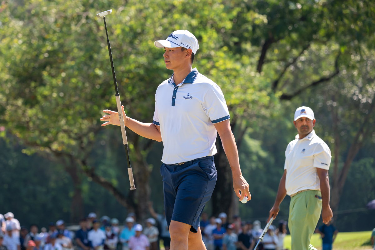 Matthew Cheung is two shots off the lead heading into the final round of the Link Hong Kong Open at Hong Kong Golf Club in Fanling. [Asian Tour Media Hub photo]