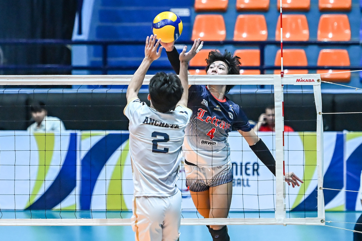 Jasper Afgao led Letran with 22 points in its five-set victory over National University in the V-League Collegiate Challenge semifinals. [PVL Images]