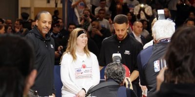 The Curry's - Dell Curry and Stephen Curry at NBA All-Star Weekend Center Court 2016 [photo credit: lam_chihang | WIkimedia Commons]
