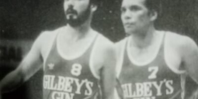 Backcourt duo SonnyJaworski and Francis Arnaiz joined Gilbey's Gin during the 1984 PBA season following the disbandment of Toyota.