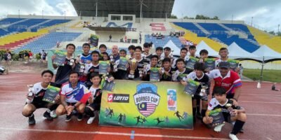 MAKATI FC’s boys under-14 savor its 2022 Malaysia Borneo Football Cup title romp. CONTRIBUTED PHOTO