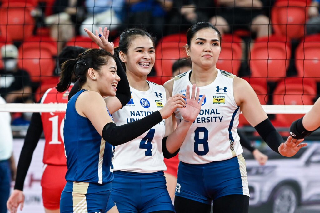 Jen Nierva, Bella Belen and Sheena Toring [UAAP media bureau]