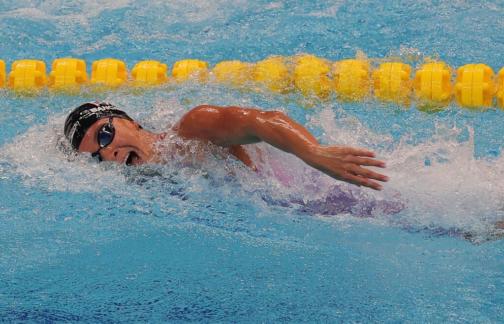 Xiandi Chua competes for women's 200m backstroke finals and Kyla Sanchez competes for 100m Freestyle Finals during the 19th Asian Games held in Hangzhou, China. [PSC-POC photo]