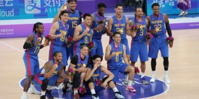 Gold medal-winning Gilas Pilipinas team to the 2023 Asian Games [POC-PSC media pool photo]