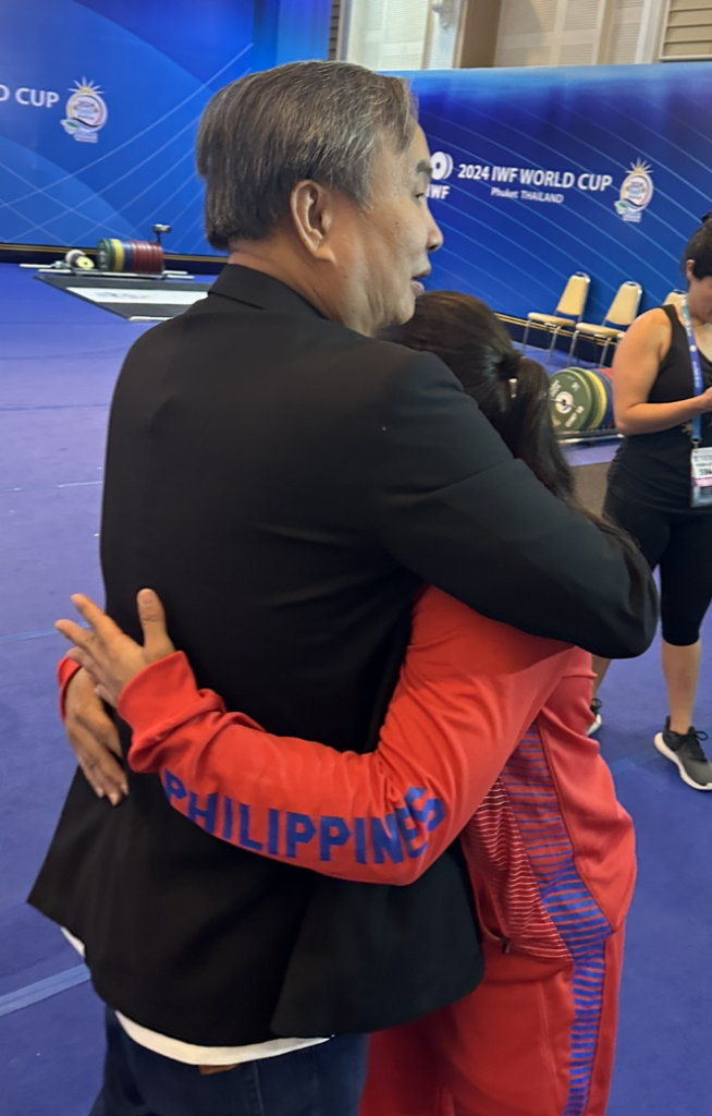 THE picture says it all—Philippine Olympic Committee president Abraham “Bambol” Tolentino and Hidilyn Diaz-Naranjo [POC photo]
