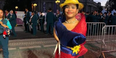 Angel Mae Otom during the opening ceremony of the 17th Paralympic Games in Paris, France.