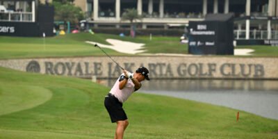 Richard T. Lee in control at the BNI Indonesian Masters, leading by three shots with focus and finesse. [photo credit: Paul Lakatos (Asian Tour)]