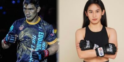 Former two-time ONE Lightweight MMA World Champion Eduard “Landslide” Folayang and Filipina Muay Thai rising star Islay Erika Bomogao [ONE Championship photo]