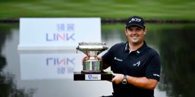 Patrick Reed celebrates his first Asian Tour victory after dominating the Link Hong Kong Open. [photo credit: Paul Lakatos]