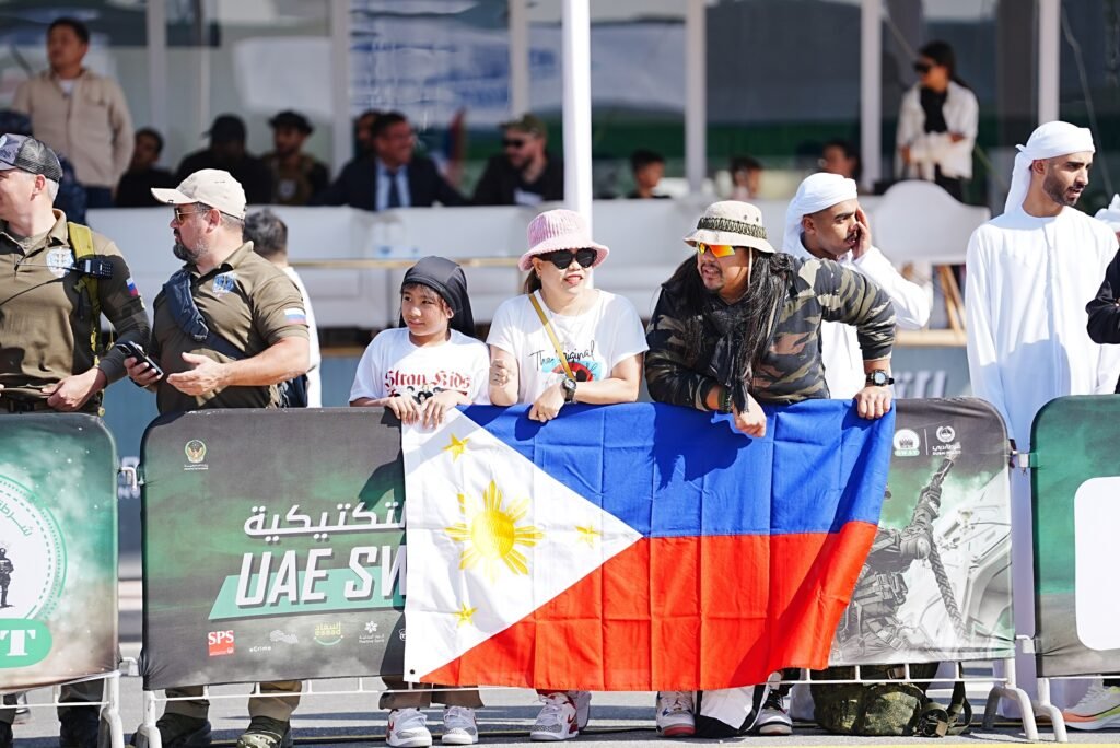 Filipinos rally behind PNP-SAF as they take on the UAE SWAT Challenge, showcasing strength, skill, and national pride. [photo credit: uawswatchallenge.com]