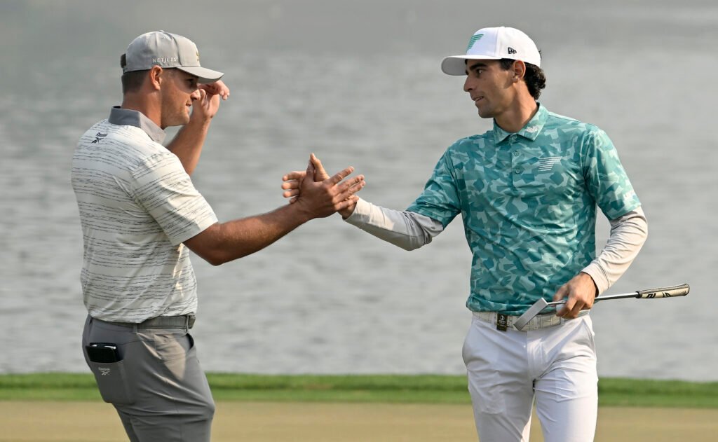 Joaquin Niemann and Bryson DeChambeau [photo credit: Paul Lakatos]