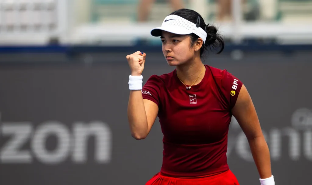 The 19-year-old Filipina secures her first WTA semifinal spot, making history for Philippine tennis. [photo credit: WTA Tennis]