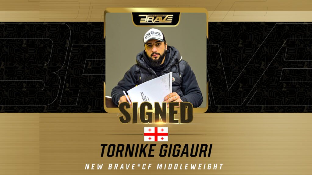 Tornike Gigauri, an undefeated Georgian middleweight, has officially signed with BRAVE Combat Federation.