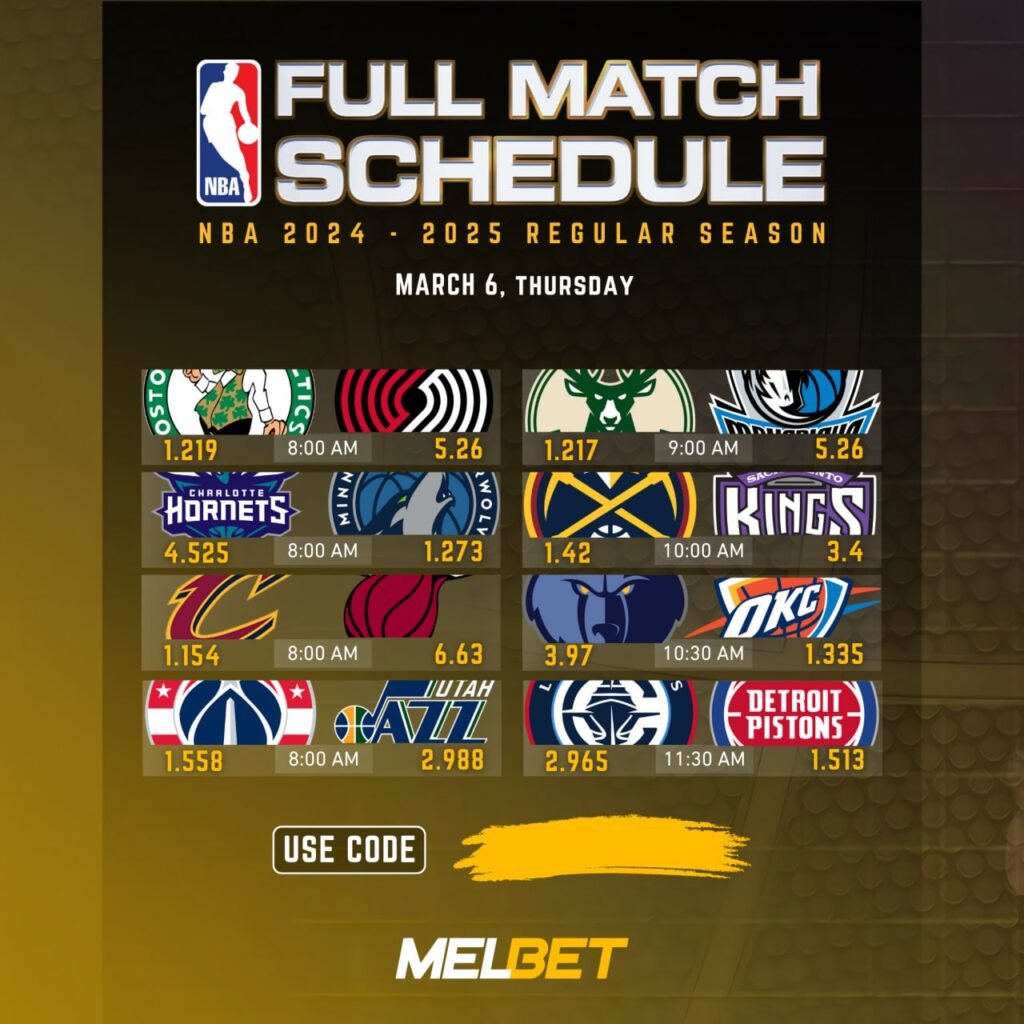 The NBA 2024-2025 season continues with must-watch matchups on March 6.