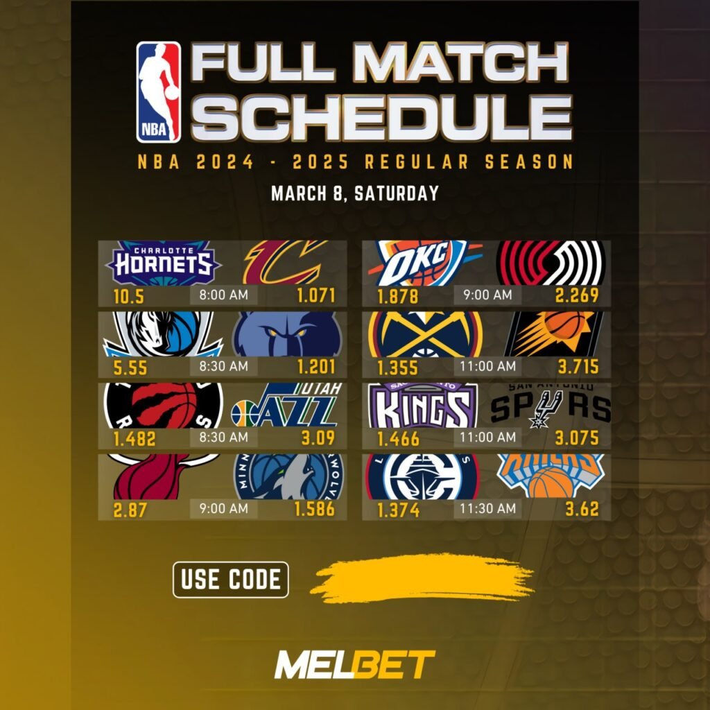 March 8 NBA Match Schedule