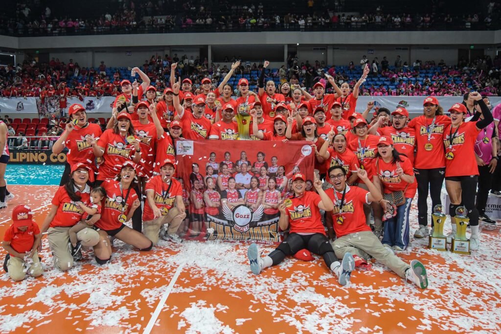 Petro Gazz team celebrates their historic All-Filipino Conference championship. [PVL Images]