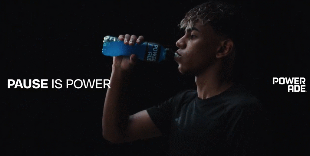 Powerade promotes hydration, focus, and readiness as pillars of elite performance.