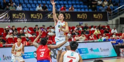 Adrian Nocum soars to the rim for Rain or Shine during his 30-point outing against Phoenix [PBA Images]