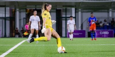 Liv McDaniel produces the 75th minute winner for Stallion Laguna FC vs Makati FC. [PFF WOMEN'S LEAGUE PHOTO]
