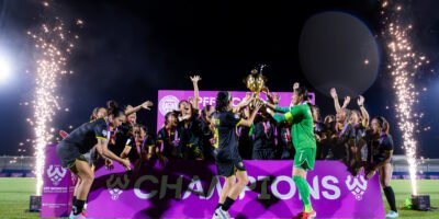 Kaya FC-Iloilo celebrates its PFF Women's League title conquest. PFF WOMEN'S LEAGUE PHOTO