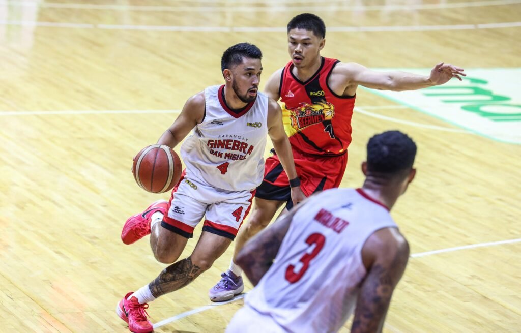 RJ Abarrientos torches San Miguel with 24 points to lead Ginebra’s Game 3 victory. [PBA Images]