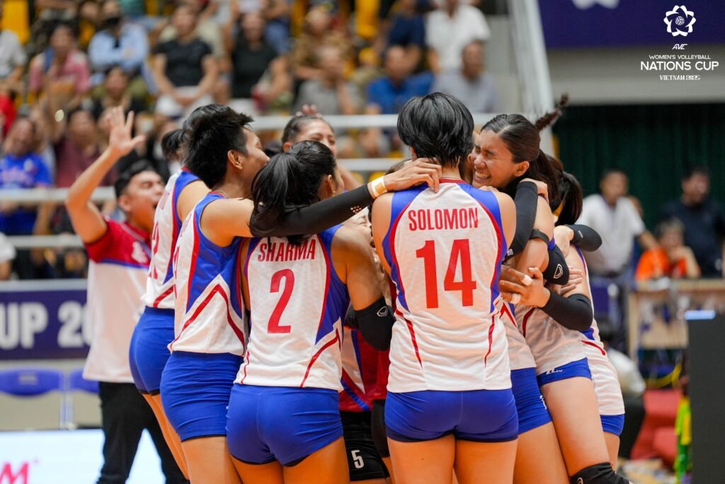 IT was a hard-earned semifinals victory for Alas Pilipinas over Chinese-Taipei as PNVF and AVC president Ramon “Tats” Suzara watches the match closely at the Dong Anh Arena in Hanoi on Friday night. [photo credit: AVC Women's Volleyball Nations Cup]