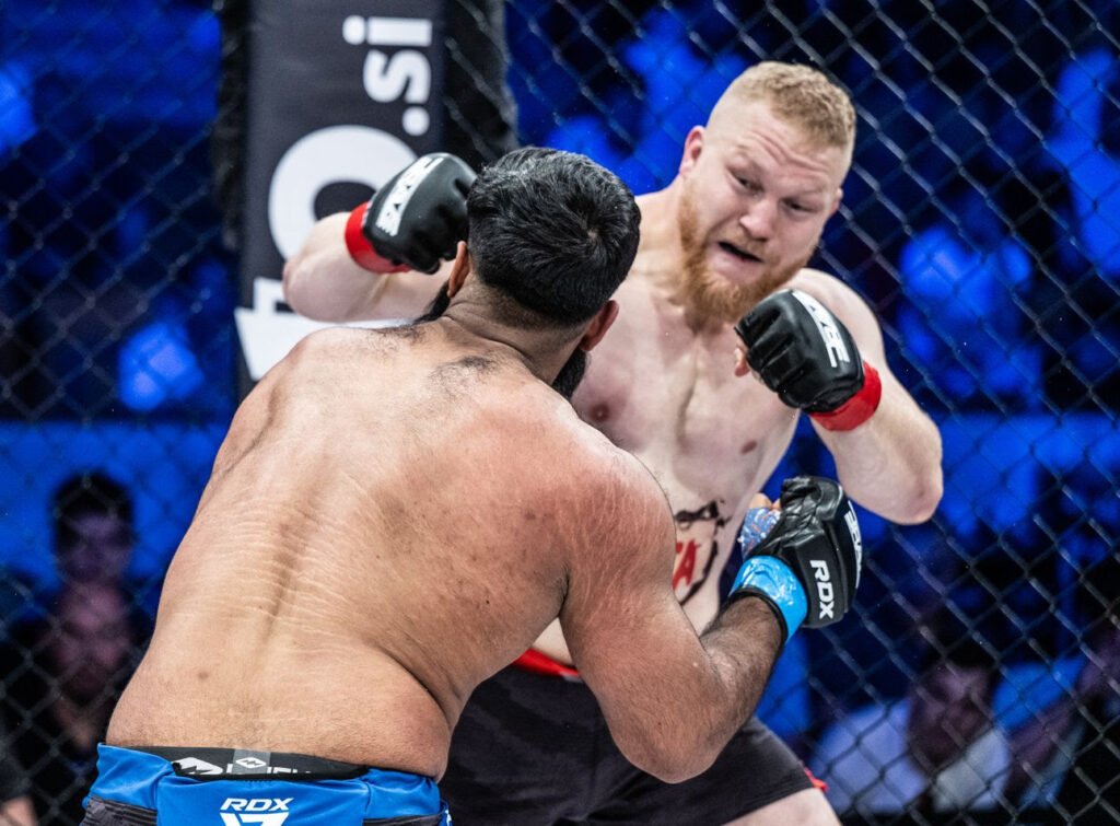 Miha Frlic delivers a stunning third-round knockout victory at BRAVE CF 96, leaving the Slovenian crowd in awe!