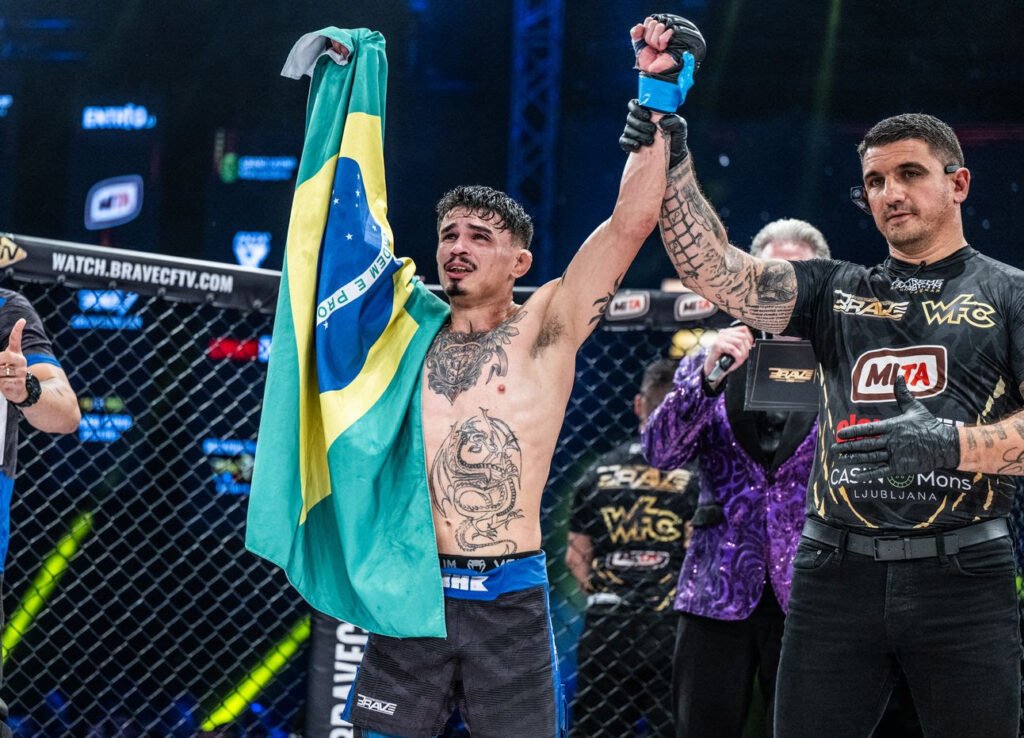 Marciano Ferreira after a dominant win at BRAVE CF 96
