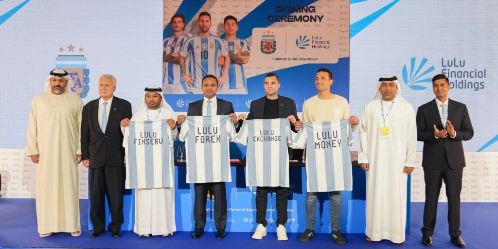 LuLu Money announces its official partnership with the Argentine Football Association during an event in Dubai.