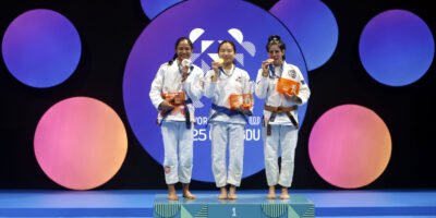 Kaila Napolis secures silver in women’s -52kg ju-jitsu at the 2025 World Games.