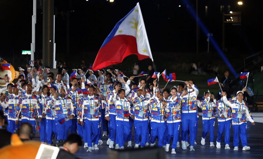 Team Philippines athletes light up the opening ceremony at Tianfu International Convention Center. [photo credit: Chengdu World Games 2025]