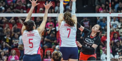 Renee Peñafiel delivers clutch plays as Chery Tiggo stuns Creamline in a five-set PVL classic. [PVL Images]